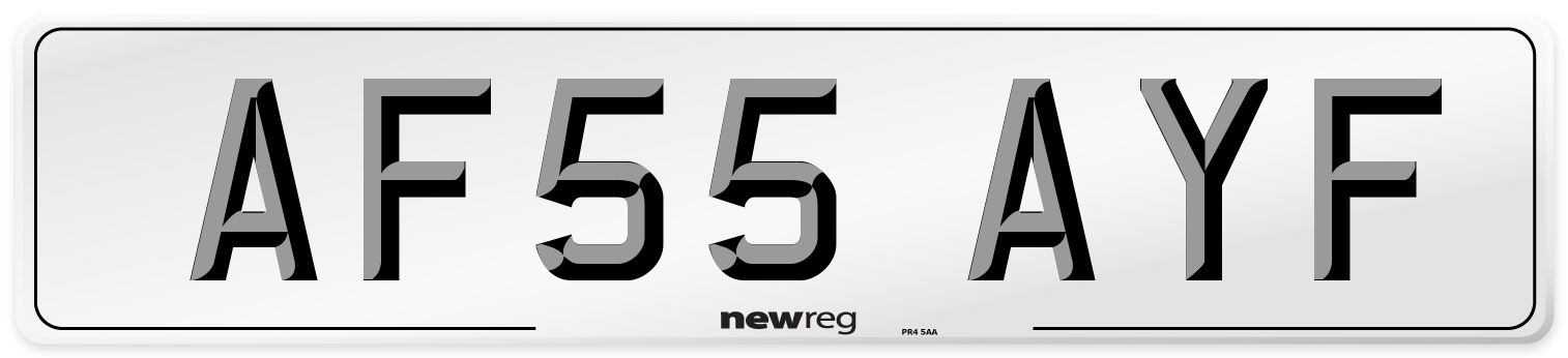 AF55 AYF Number Plate from New Reg